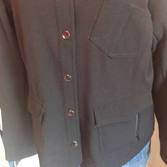Chico"S black jacket sz 2 - Picture 2 of 3
